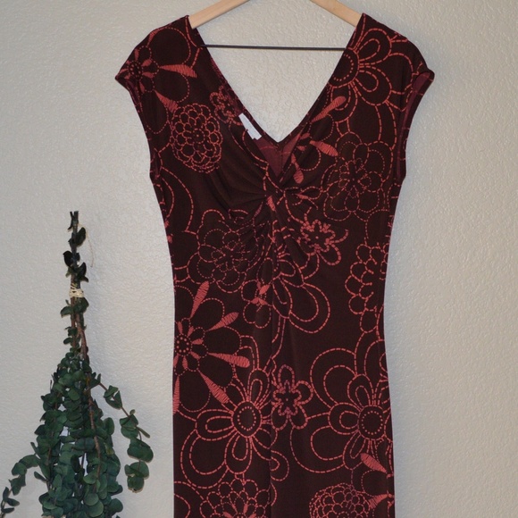 London Time Twist Front Dress Sz 10 - Picture 1 of 4